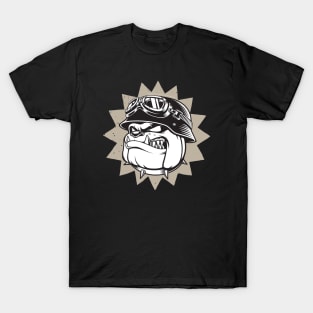 Rebel Bulldog Motorcycle Design T-Shirt